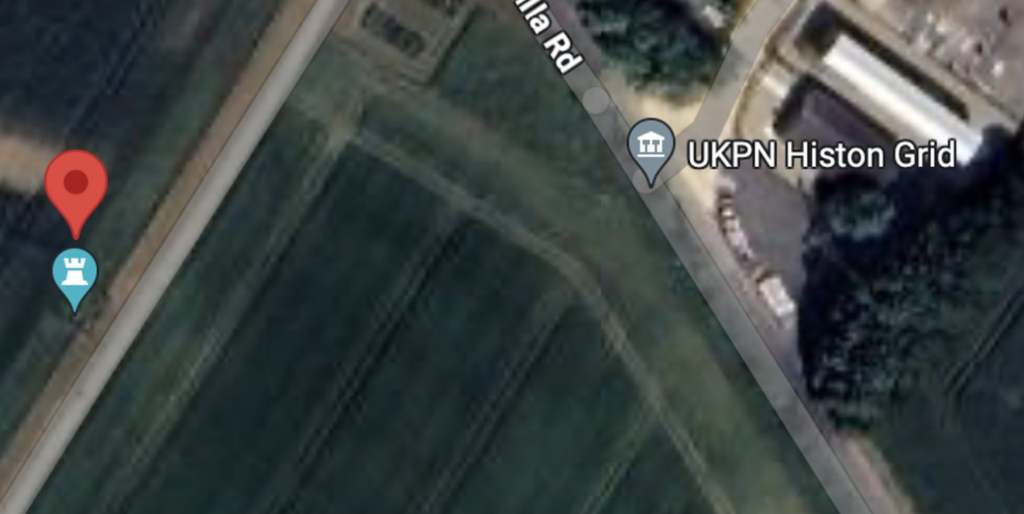 Google Earth Cambridge Electricity Sub Station