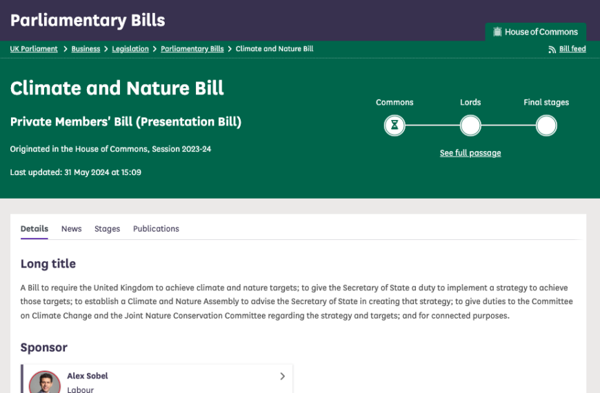 The Climate And Nature Bill