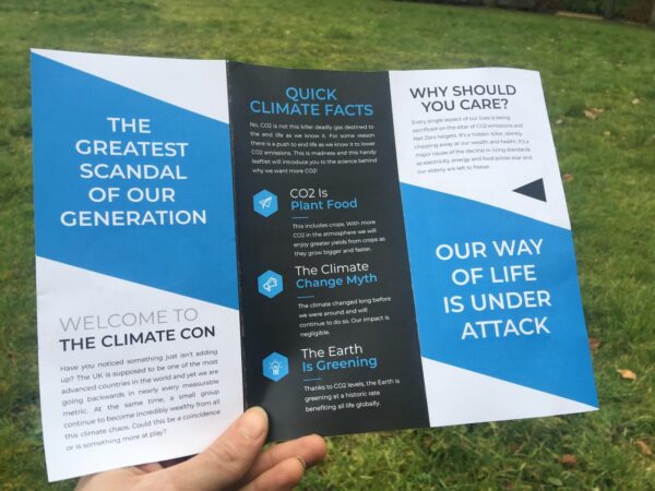 100 x Climate Con A4 Trifold Professional Leaflet (PAY IT FORWARD) - Image 6