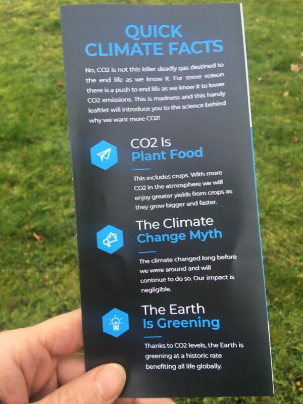 100 x Climate Con A4 Trifold Professional Leaflet (PAY IT FORWARD) - Image 4