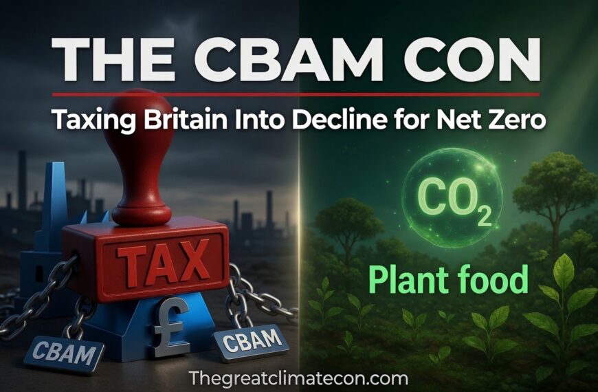 CBAM – Yet Another Carbon Tax Set To Increase The Cost Of Living In The UK Even More