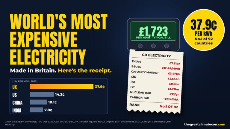 The world's most expensive electricity is made in Britain