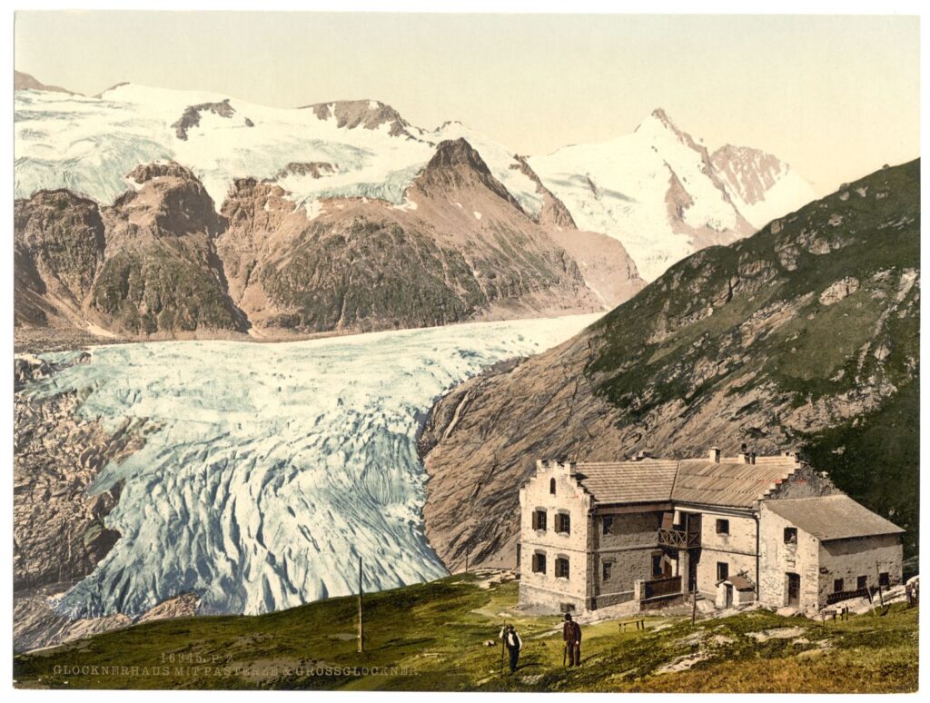 Photochrom of the Pasterze Glacier below the Grossglockner, Austria, c.1890–1900 (Library of Congress)